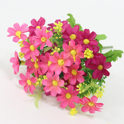 JAROWN szimulációs virág kis százszorszép 7 ágú Cosmos hamis virág esküvői dekoráció otthoni dekoráció nappali selyemvirág