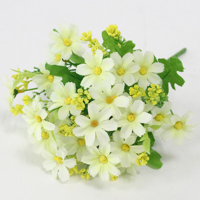 JAROWN szimulációs virág kis százszorszép 7 ágú Cosmos hamis virág esküvői dekoráció otthoni dekoráció nappali selyemvirág