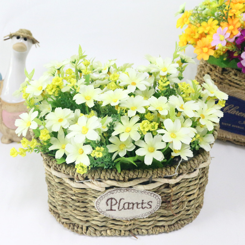 JAROWN szimulációs virág kis százszorszép 7 ágú Cosmos hamis virág esküvői dekoráció otthoni dekoráció nappali selyemvirág