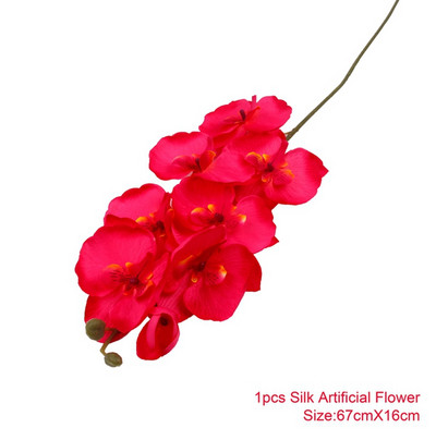 1 gab zīda tauriņu orhideju mākslīgo ziedu pušķis kāzu mājas dekorēšanai Real Touch Phalaenopsis viltoti ziedi peoniju roze