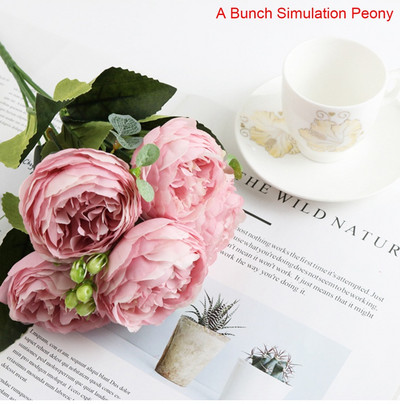 1 gab zīda tauriņu orhideju mākslīgo ziedu pušķis kāzu mājas dekorēšanai Real Touch Phalaenopsis viltoti ziedi peoniju roze