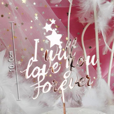 Ma armastan sind igavesti Akrüülist koogikatteks sõbrapäeva koogi kaunistustarbed küpsetustarvikud peo soodustused