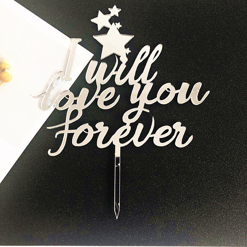 Ma armastan sind igavesti Akrüülist koogikatteks sõbrapäeva koogi kaunistustarbed küpsetustarvikud peo soodustused