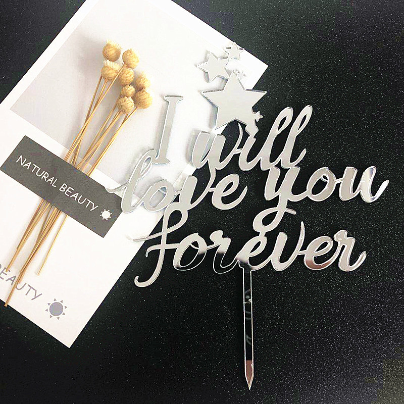 Ma armastan sind igavesti Akrüülist koogikatteks sõbrapäeva koogi kaunistustarbed küpsetustarvikud peo soodustused