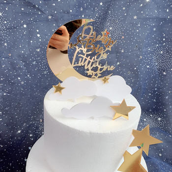 9 бр./компл. Акрилна лунна облачна звезда Честит рожден ден Торта за торта Деца Baby Shower Dream Cake Decoration Парти консумативи Детски подаръци