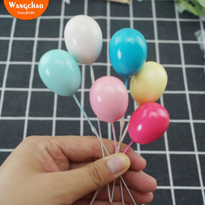 6gab./maisiņš Jauktas krāsas putu balonu kūku virsma Daudz laimes dzimšanas dienā kūku pildītāji Baby Shower Dekorācija Kāzu ballīšu kūku rotājumi