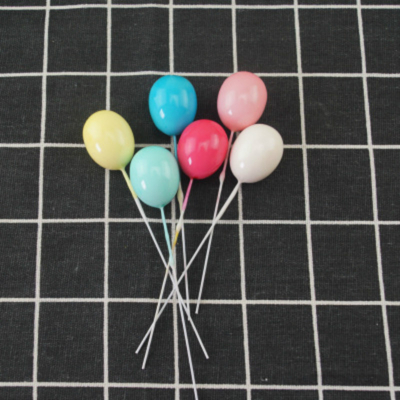 6 buc/pungă culori amestecate spumă balon pentru tort Toppers pentru tort La mulți ani decorațiuni pentru baby shower decorațiuni pentru tort pentru petrecerea de nuntă