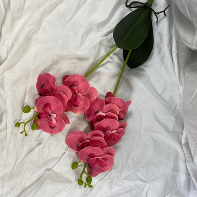 2 ágú orchidea leveles művirággal Phalaenopsis hamis cserepes növény esküvői virágkötészeti kellékek Otthoni belső dekoráció