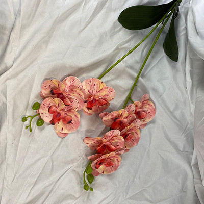 2 ágú orchidea leveles művirággal Phalaenopsis hamis cserepes növény esküvői virágkötészeti kellékek Otthoni belső dekoráció