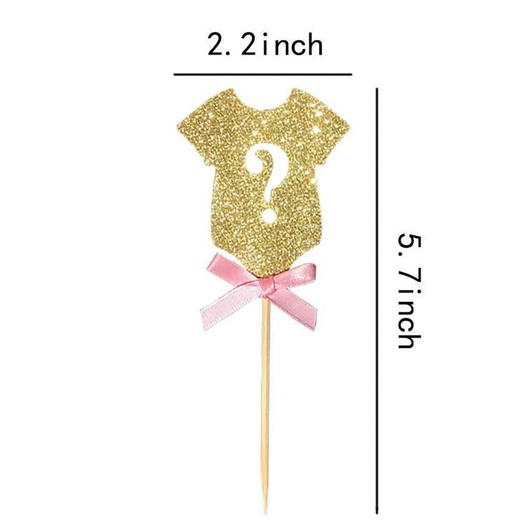 12 gab. Kūka dzimumam Atklāt Zēns Meitene Drēbes Cupcake Viņš vai viņa Baby Shower Cake Topper Dzimums Reveal Party Supplies
