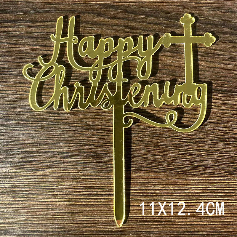 Keresztelő elsőáldozási tortadíszítés Keresztes tortafesték Keresztelő Akril Party Kellékek Torta díszítő eszközök