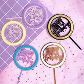 Topper pentru tort, rotund, rotund, acrilic, cu două straturi