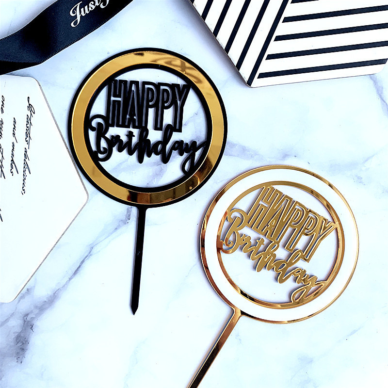 Topper pentru tort, rotund, rotund, acrilic, cu două straturi