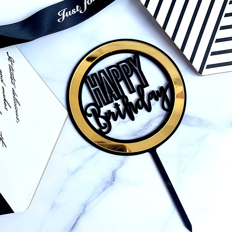 Topper pentru tort, rotund, rotund, acrilic, cu două straturi