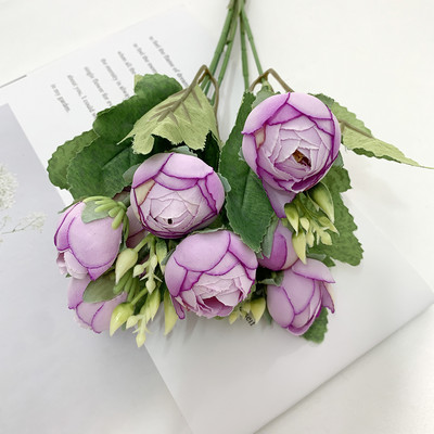 YRMSF Artificial Flowers 12 Head Pink Silk Peony Artificial Fake Flower for DIY Wedding Party Bride Home Plant Decoration Flower