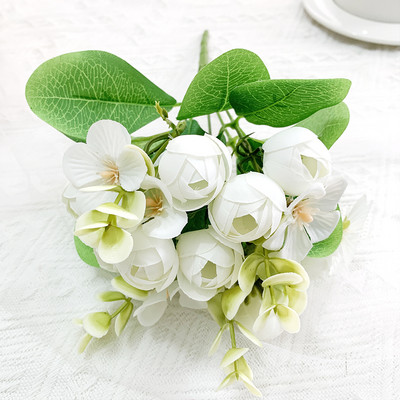YRMSF Artificial Flowers 12 Head Pink Silk Peony Artificial Fake Flower for DIY Wedding Party Bride Home Plant Decoration Flower