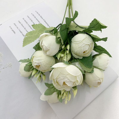 YRMSF Artificial Flowers 12 Head Pink Silk Peony Artificial Fake Flower for DIY Wedding Party Bride Home Plant Decoration Flower