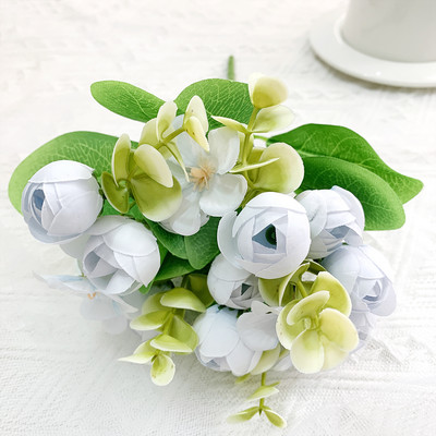 YRMSF Artificial Flowers 12 Head Pink Silk Peony Artificial Fake Flower for DIY Wedding Party Bride Home Plant Decoration Flower