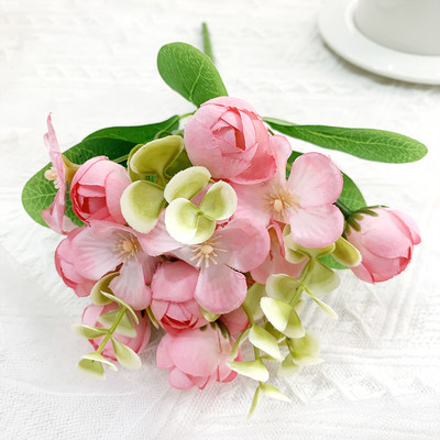 YRMSF Artificial Flowers 12 Head Pink Silk Peony Artificial Fake Flower for DIY Wedding Party Bride Home Plant Decoration Flower