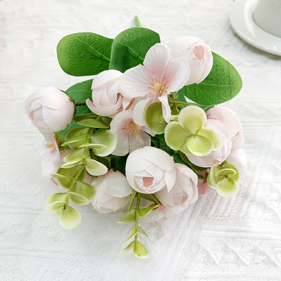 YRMSF Artificial Flowers 12 Head Pink Silk Peony Artificial Fake Flower for DIY Wedding Party Bride Home Plant Decoration Flower