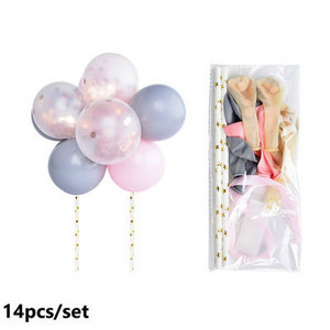 10 bucăți 5 inch Confetti Ballon Cake Topper Nunta Baby Shower Decoratiuni pentru petreceri La mulți ani Tort Topper Unelte pentru decorarea torturilor