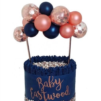10 бр. 5 инча балон с конфети Сватба Baby Shower Парти декорации Честит рожден ден Торта за торта Инструменти за декориране на торти