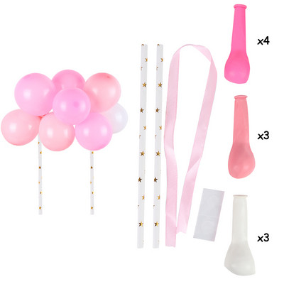10 bucăți 5 inch Confetti Ballon Cake Topper Nunta Baby Shower Decoratiuni pentru petreceri La mulți ani Tort Topper Unelte pentru decorarea torturilor