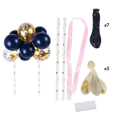 10 bucăți 5 inch Confetti Ballon Cake Topper Nunta Baby Shower Decoratiuni pentru petreceri La mulți ani Tort Topper Unelte pentru decorarea torturilor