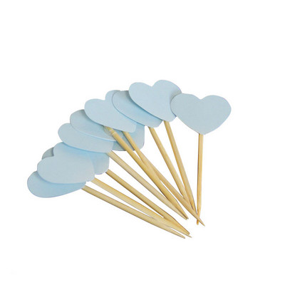 40 de bucăți multicolor în formă de inimă pentru cupcake cake topper autocolant steag pentru baby shower, nuntă, petrecere de aniversare, furnituri pentru decorarea casei