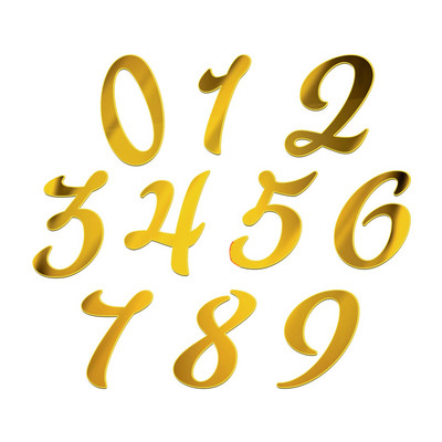 1 komplekts no 0–9 skaitļiem Daudz laimes dzimšanas dienā kūkas virsma Zelta, sudraba, akrila kāzu ballītes kūku kūciņa kūka bērniem dzimšanas dienas deserta noformējums