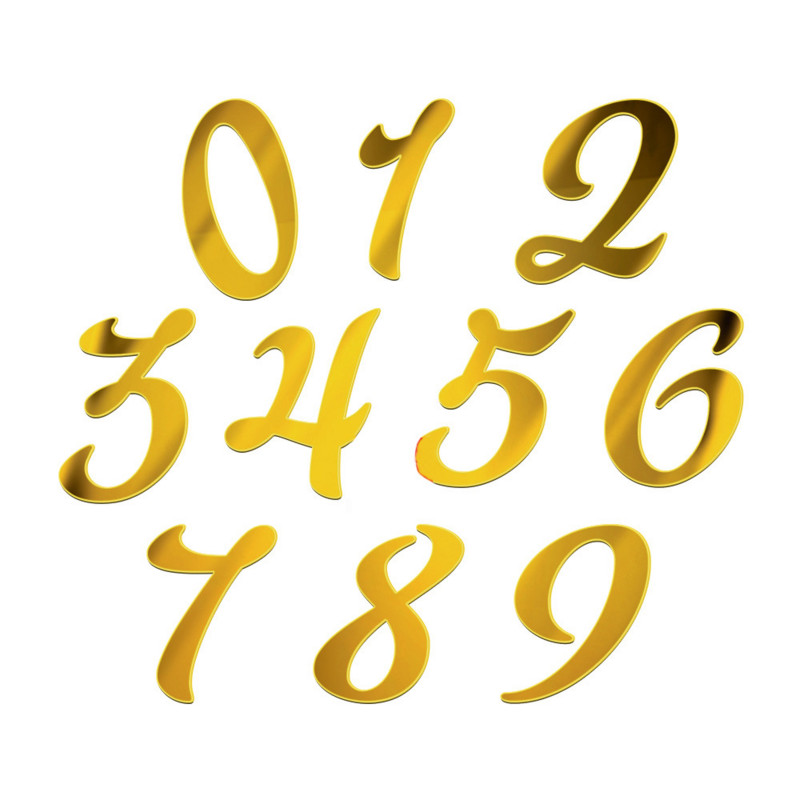 1 komplekts no 0–9 skaitļiem Daudz laimes dzimšanas dienā kūkas virsma Zelta, sudraba, akrila kāzu ballītes kūku kūciņa kūka bērniem dzimšanas dienas deserta noformējums