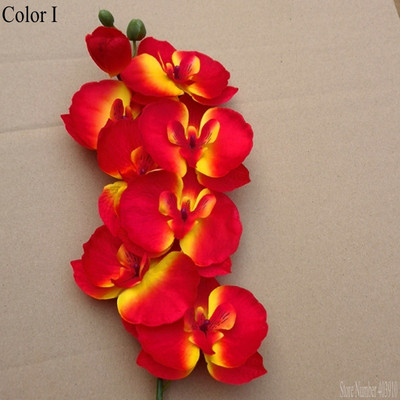 Mesterséges pillangó fehér Orchidea virág Selyem + Műanyag Moly Phalaenopsis esküvői otthoni barkács dekoráció Hamis virágok