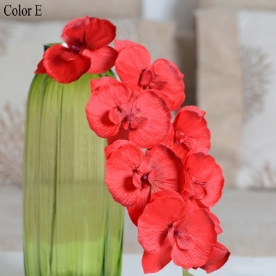 Mesterséges pillangó fehér Orchidea virág Selyem + Műanyag Moly Phalaenopsis esküvői otthoni barkács dekoráció Hamis virágok