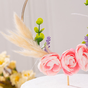 Φυτό σιτάρι Αυτιά Birthday Cake Topper Lavender Flower Διακόσμηση τούρτας γάμου για Valentine\'s Cake Toppers Baby Party Gift