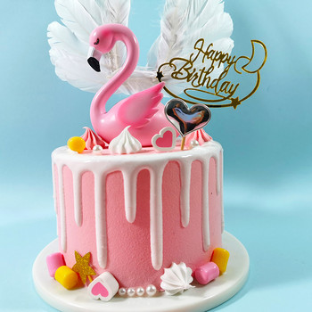 New Moon Happy Birthday Cake Topper Ακρυλικό Χρυσό Μαύρο Birthday Party Toppers Για διακόσμηση γλυκού τούρτας γενεθλίων μωρού
