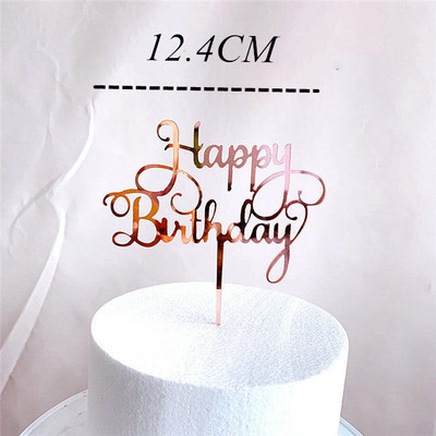 Topper pentru tort de la mulți ani de lună nouă, acrilic, auriu, negru, pentru petrecere de aniversare, pentru decorarea desertului pentru tort