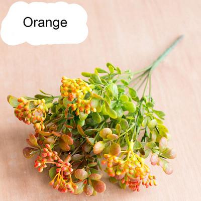 7 Zari zaļi mākslīgo ogu ziedu pušķi mākslīgie augļaugi mini lapa āra viesistabas kāzu dekorēšana