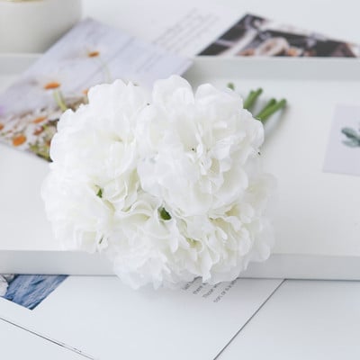 5db bazsarózsa műselyem virág váza otthoni dekorációhoz karácsonyi esküvői menyasszonyi csokor Minőségi hamis növények nappali