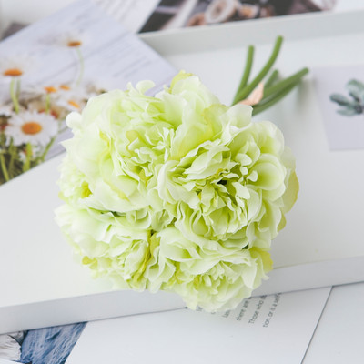 5db bazsarózsa műselyem virág váza otthoni dekorációhoz karácsonyi esküvői menyasszonyi csokor Minőségi hamis növények nappali