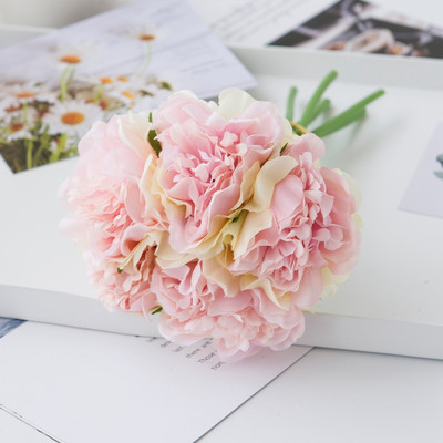 5db bazsarózsa műselyem virág váza otthoni dekorációhoz karácsonyi esküvői menyasszonyi csokor Minőségi hamis növények nappali