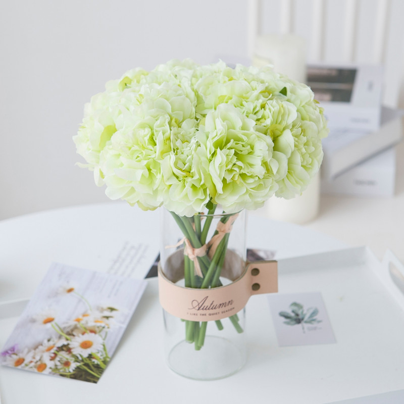 5db bazsarózsa műselyem virág váza otthoni dekorációhoz karácsonyi esküvői menyasszonyi csokor Minőségi hamis növények nappali