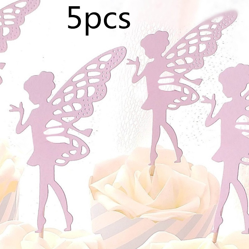 5 bucăți drăguță elf fustă balerină tutu rochie cake topper petrecere cupcake steaguri/tort de aniversare cu steag nunta coacere decora