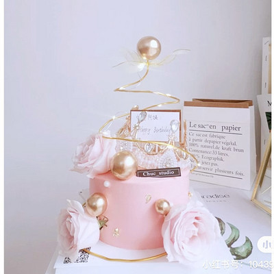 Lron Art gyémánt születésnapi tortafesték Esküvői party torta zászló Desszert dekoráció Születésnapi esküvői party Cupcake-feltétek Kellékek