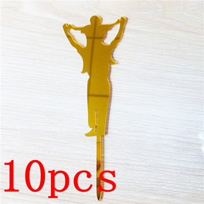 10 τμχ Happy Mothers' Day Cake Topper Χρυσό Ακρυλικό κάλυμμα για τη γιορτή του πατέρα για τη μαμά και τον μπαμπά Διακόσμηση τούρτας για πάρτι για τα γενέθλια