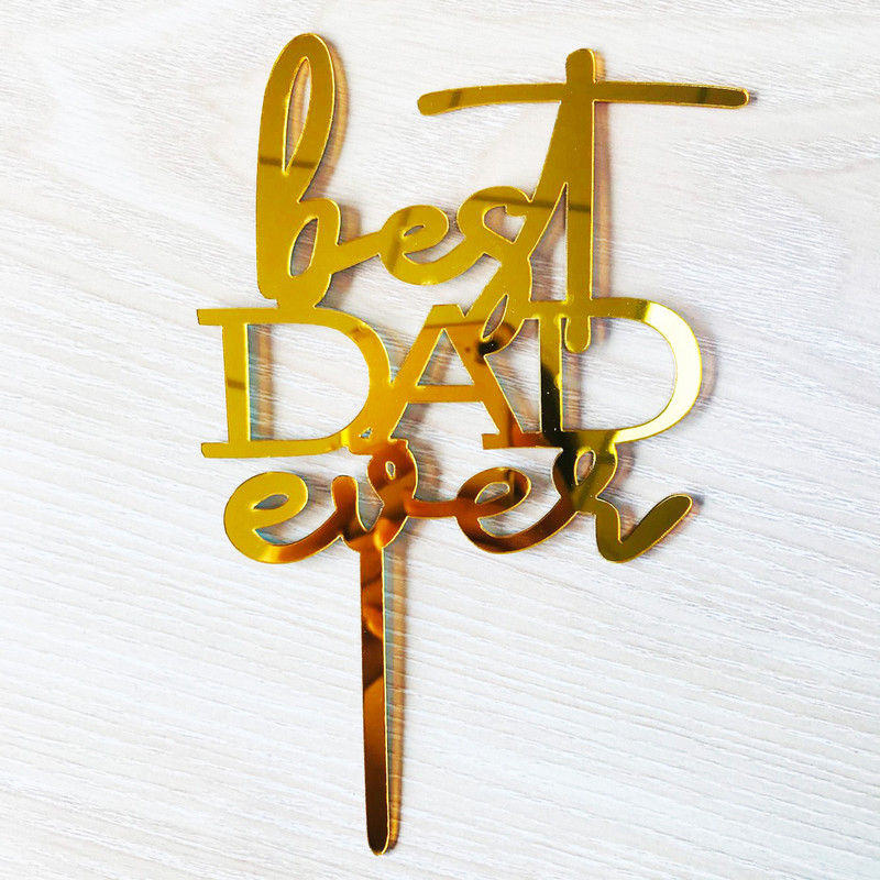 10 τμχ Happy Mothers' Day Cake Topper Χρυσό Ακρυλικό κάλυμμα για τη γιορτή του πατέρα για τη μαμά και τον μπαμπά Διακόσμηση τούρτας για πάρτι για τα γενέθλια