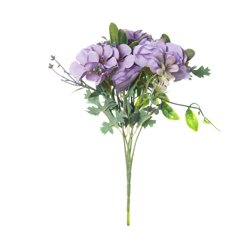 Flori artificiale de trandafir alb Buchet de bujor de mătase de înaltă calitate Decor de nuntă de acasă Vaze din plastic cu plante false pentru aranjament de masă