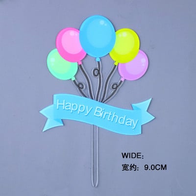 Topper acrilic pentru tort La mulți ani, concise, auriu, pentru petrecere de aniversare, pentru copii, cadou de sărbători, desert, decorare pentru Baby Shower