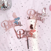1 buc. Nou Sirenă Cake Topper Acrilic nuntă Tort La mulți ani Steaguri pentru Baby Shower Tort Drape Decorare Tort personalizat