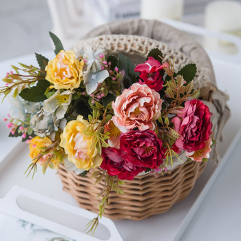 Τεχνητά λουλούδια Χονδρική Χριστουγεννιάτικα Διακοσμητικά Βάζα για Διακοσμητικά Φυτά Γάμου Σπιτιού Silk Peony DIY Διακοσμητική γλάστρα