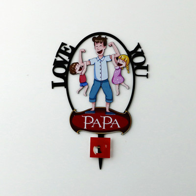 Multifilm Isadepäeva sünnipäevatort Kuldne Ma armastan sind Papa Sünnipäevapeo Tordikatted Akrüül Magustoidukaunistus Peokink